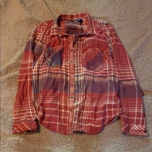 Flannel shirt with buttons up back